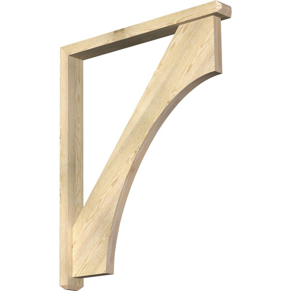 Ekena Millwork Westlake Craftsman Rough Sawn Bracket w/ Offset Brace, Douglas Fir, 4"W x 36"D x 44"H BKT0402X36X44WTL04RDF - main